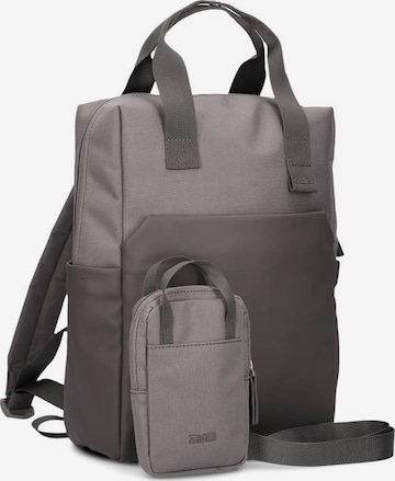 ZWEI Backpack 'LOU LUR130' in Grey: front