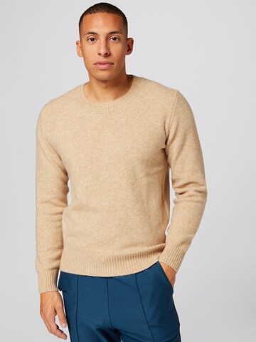 ABOUT YOU x Kevin Trapp Sweater 'Jarno' in Beige: front