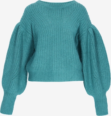 Pull-over oversize IZIA en vert : devant