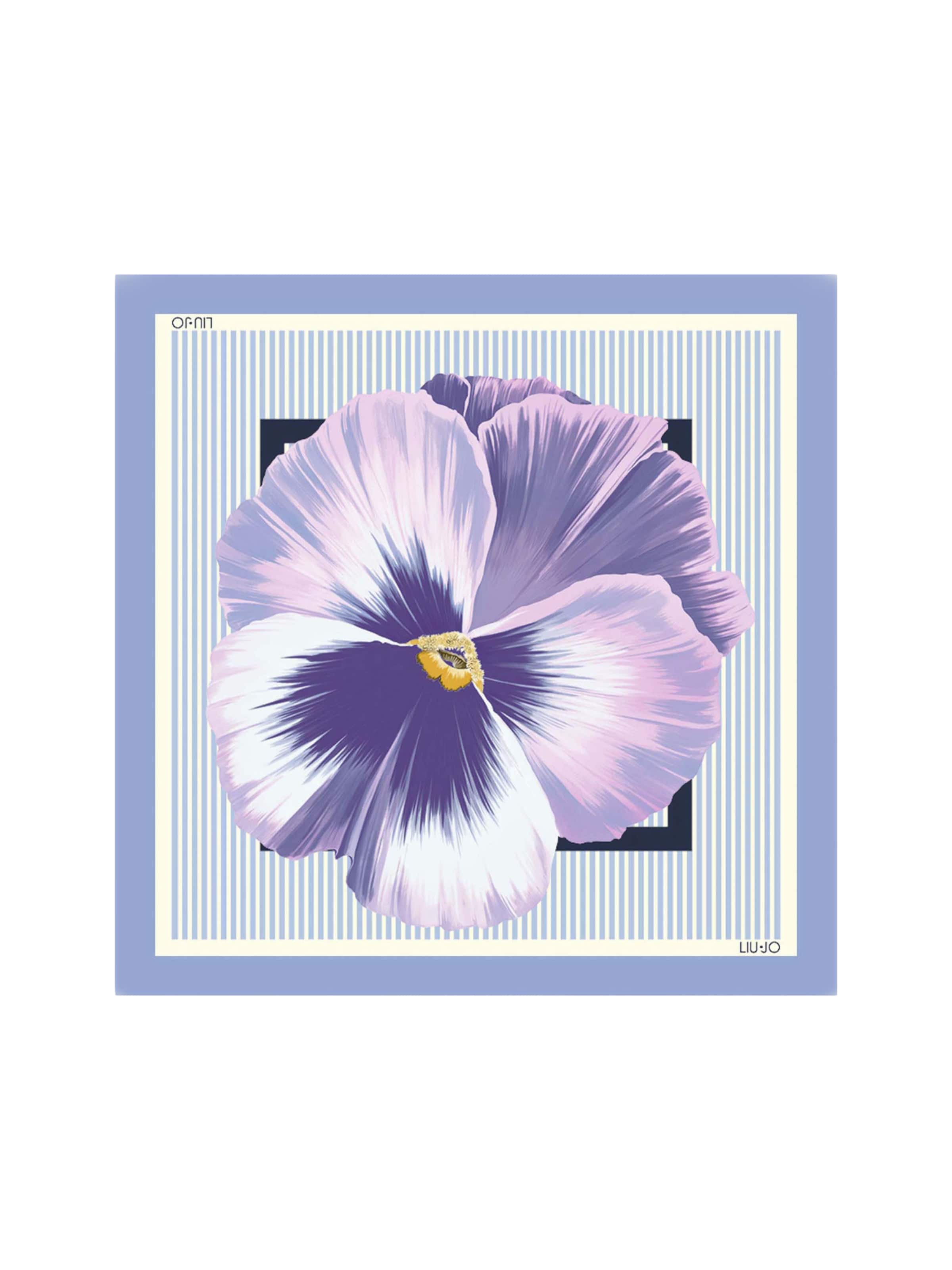 Foulard 'ECS FOULARD FLOWERS 70X70 2A6053 T2745' di Liu Jo in lilla: frontale