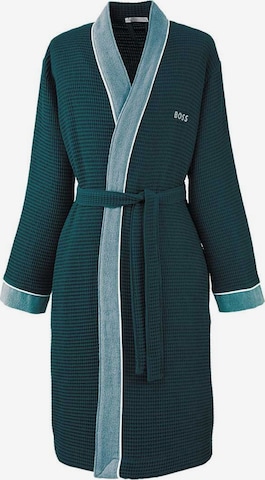 BOSS Home Long Bathrobe 'THERMS' in Blue: front