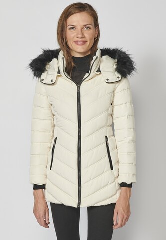 KOROSHI Winter Parka in White: front