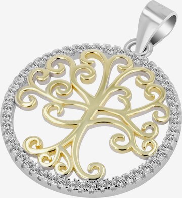 Akzent Pendant '"Kadidja" aus 925 Sterlingsilber, rhodiniert, langlebig' in Gold: front