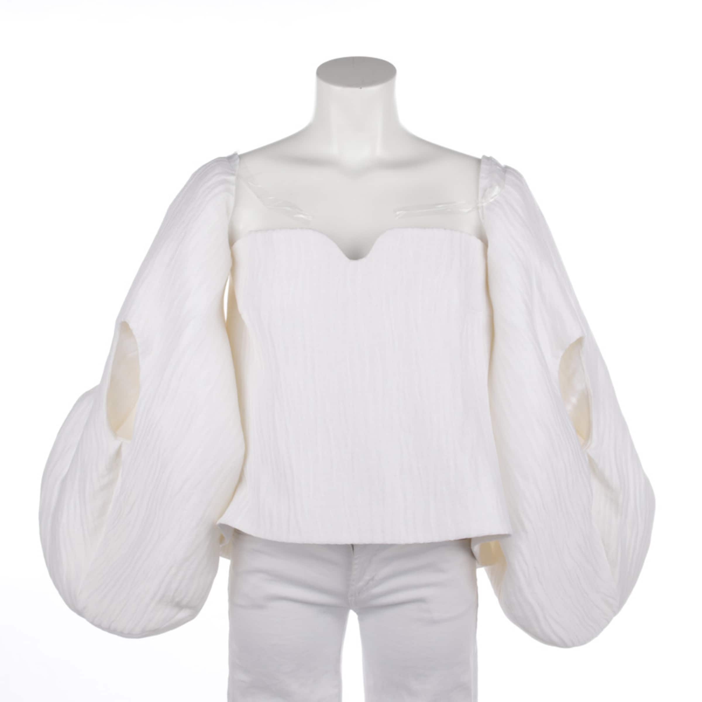 Rossie Assoulin Seidenbluse L in Weiß: Vorderseite