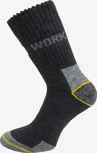 normani Socken 'Work Wool' in gelb / grau / schwarz, Produktansicht