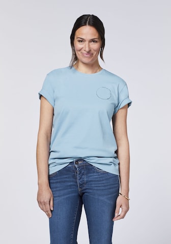 Detto Fatto Unisex T-Shirt ' mit Print-Botschaft ' in Blau: predná strana