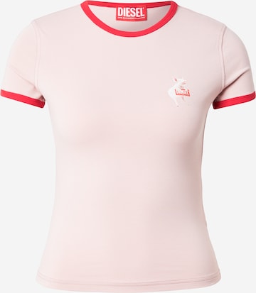 rožinė DIESEL Marškinėliai 'UNCUTIES': priekis