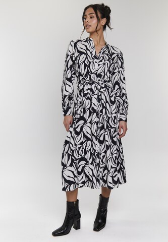 Robe-chemise South Beach en noir : devant