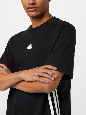 juoda ADIDAS SPORTSWEAR Sportiniai marškinėliai 'Future Icons 3-Stripes'
