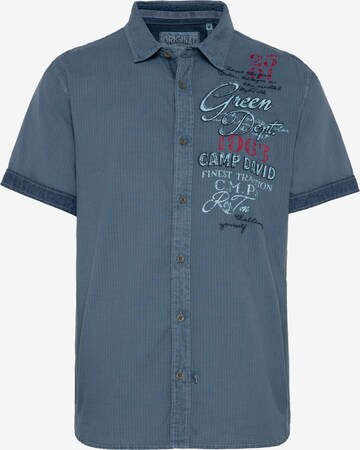 CAMP DAVID - Regular Fit Camisa 'Cinque Terre' em azul: frente