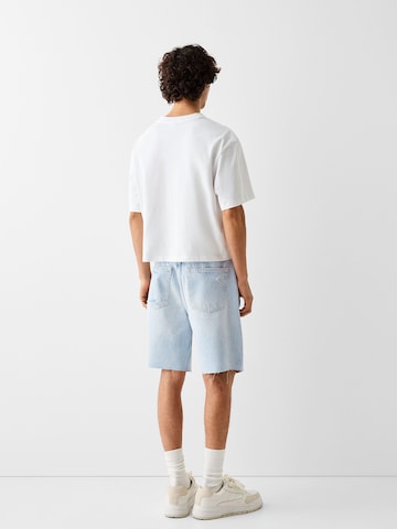 Bershka Loosefit Shorts in Blau