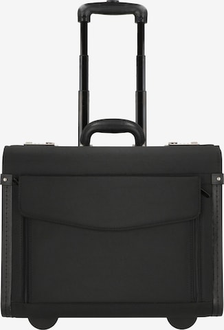 Valise de pilote Dermata en noir : devant