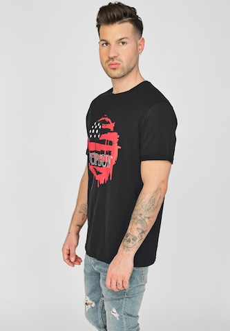TOP GUN Shirt ' TG20213014' in Zwart: voorkant