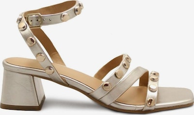 GIOSEPPO Sandale 'GIOSEPPO KASULU 79235 platinum oro sandalo tacco donna pelle cinturini borchie' veličine 37 u platina, Pregled proizvoda