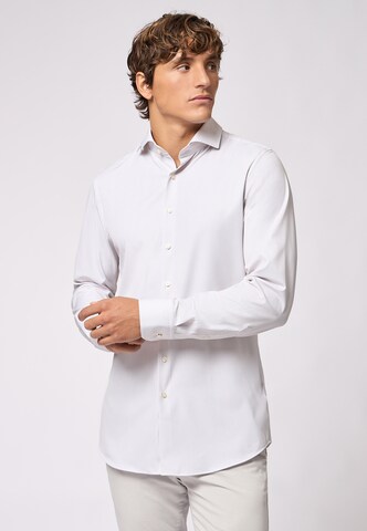 ROY ROBSON Slim fit Business shirt in Beige: front