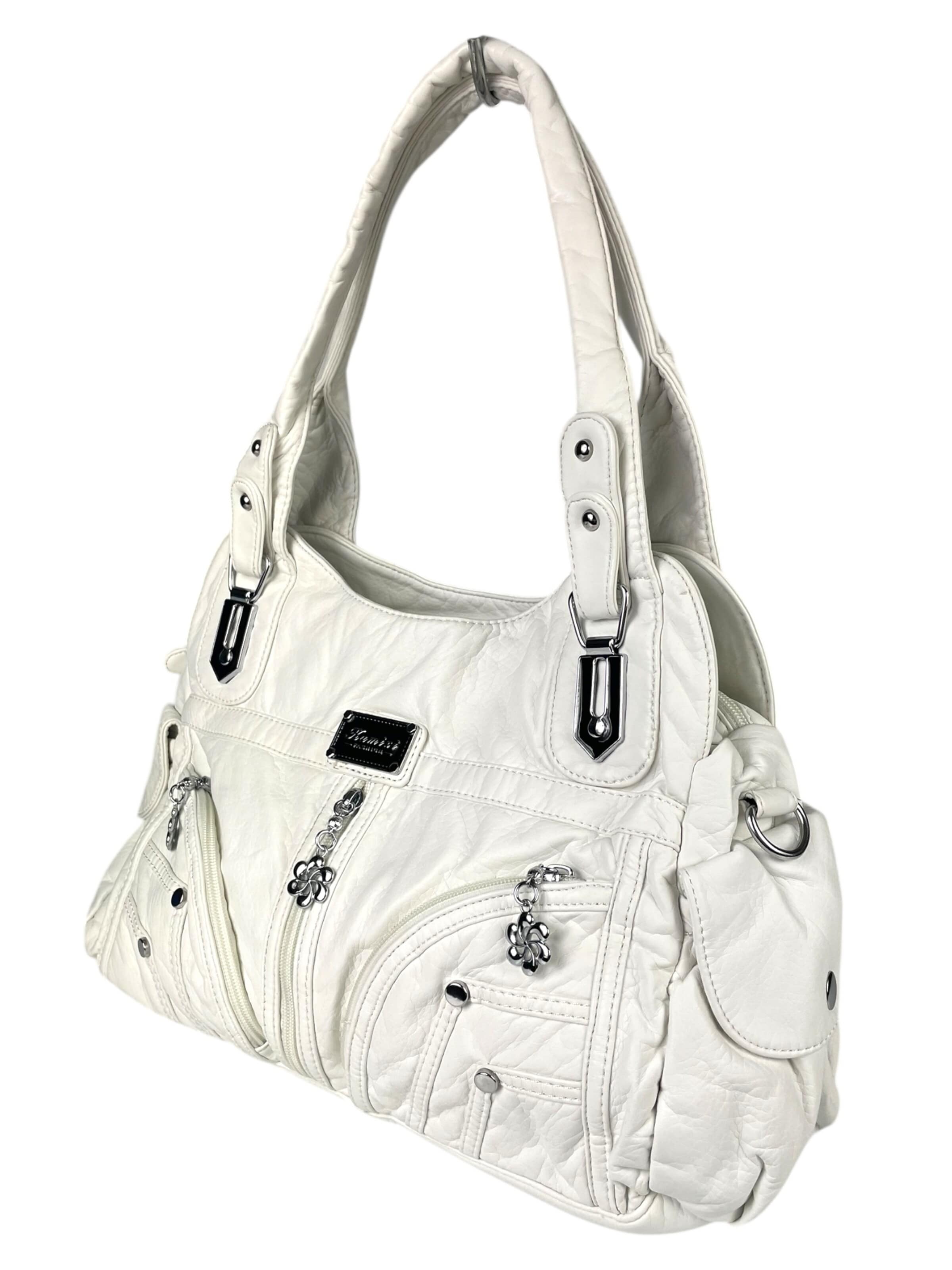 Kumixi Axelremsväska 'Schultertasche' i vit