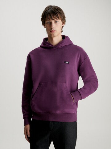 Sweat-shirt Calvin Klein en violet : devant