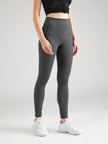 SKECHERS Skinny Sportbroek in Grijs: voorkant