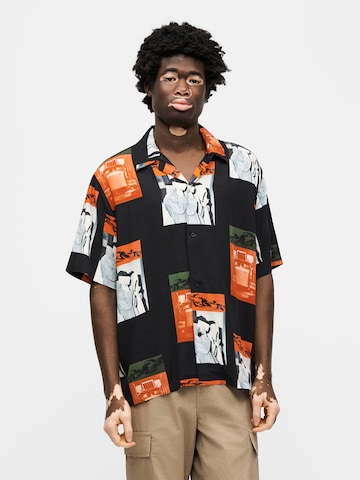 Carhartt WIP Comfort fit Overhemd 'Sean Hamilton' in Zwart: voorkant