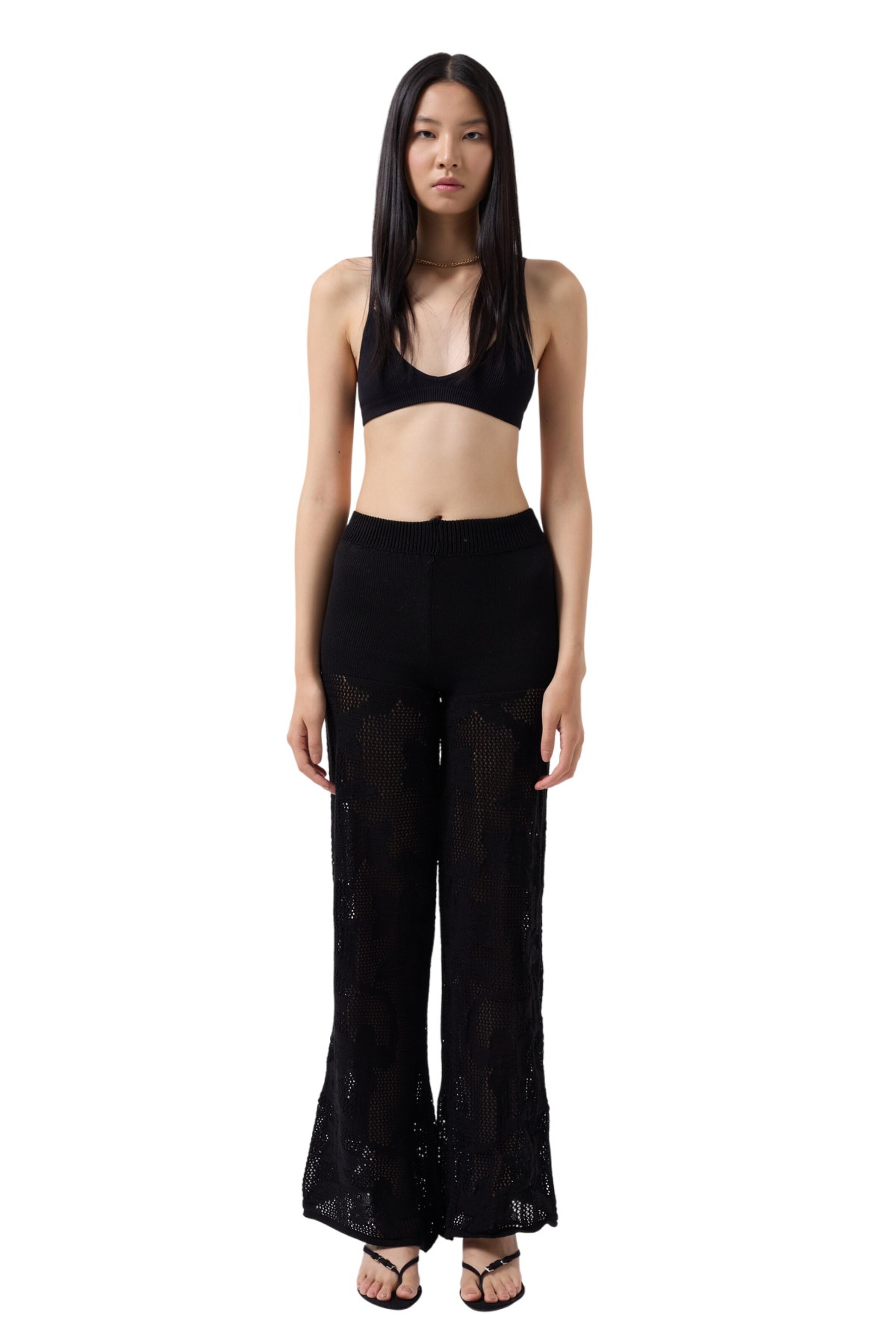 WOMAN VISION Bootcut Broek in Zwart