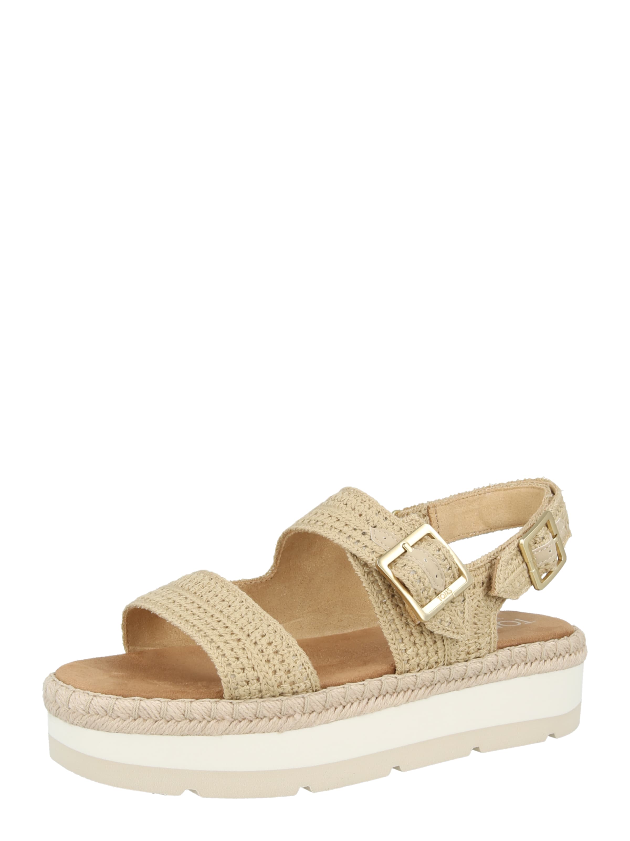 TOMS Босоножки 'GIANA' в Бежевый: спереди