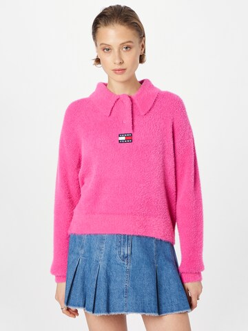 Pullover di Tommy Jeans in rosa: frontale