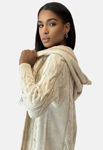 Elara Gebreide mantel in Beige