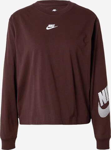 Nike SportswearSweater majica - smeđa boja: prednji dio