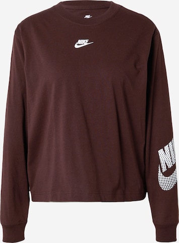 Nike Sportswear Mikina – hnědá: přední strana