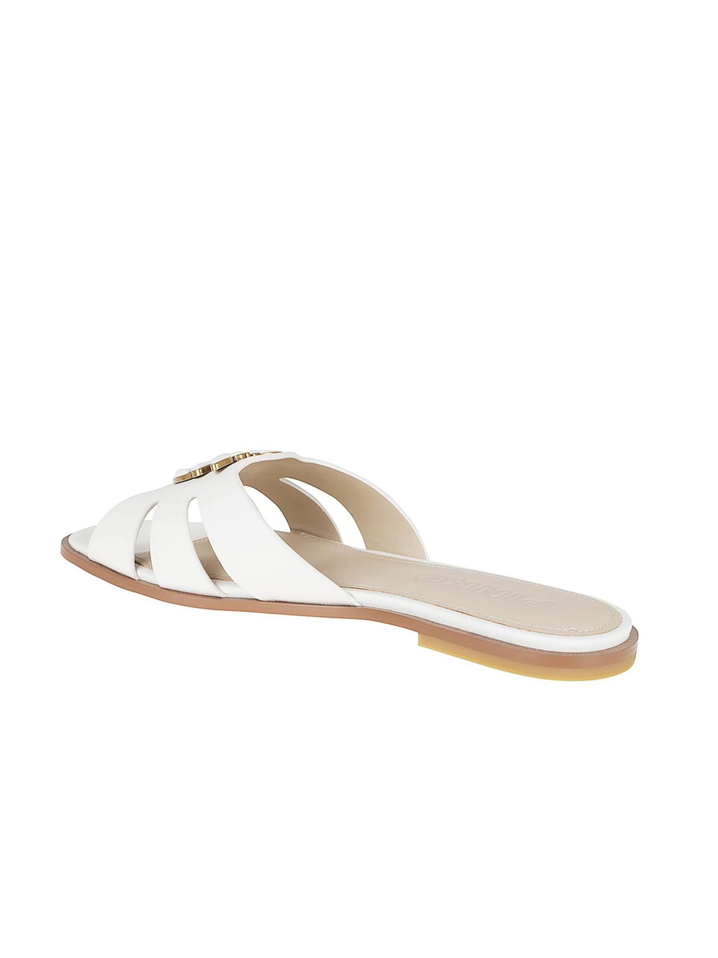 PINKO Muiltjes 'Milly 04 - Slipper Calf Leather' in Wit