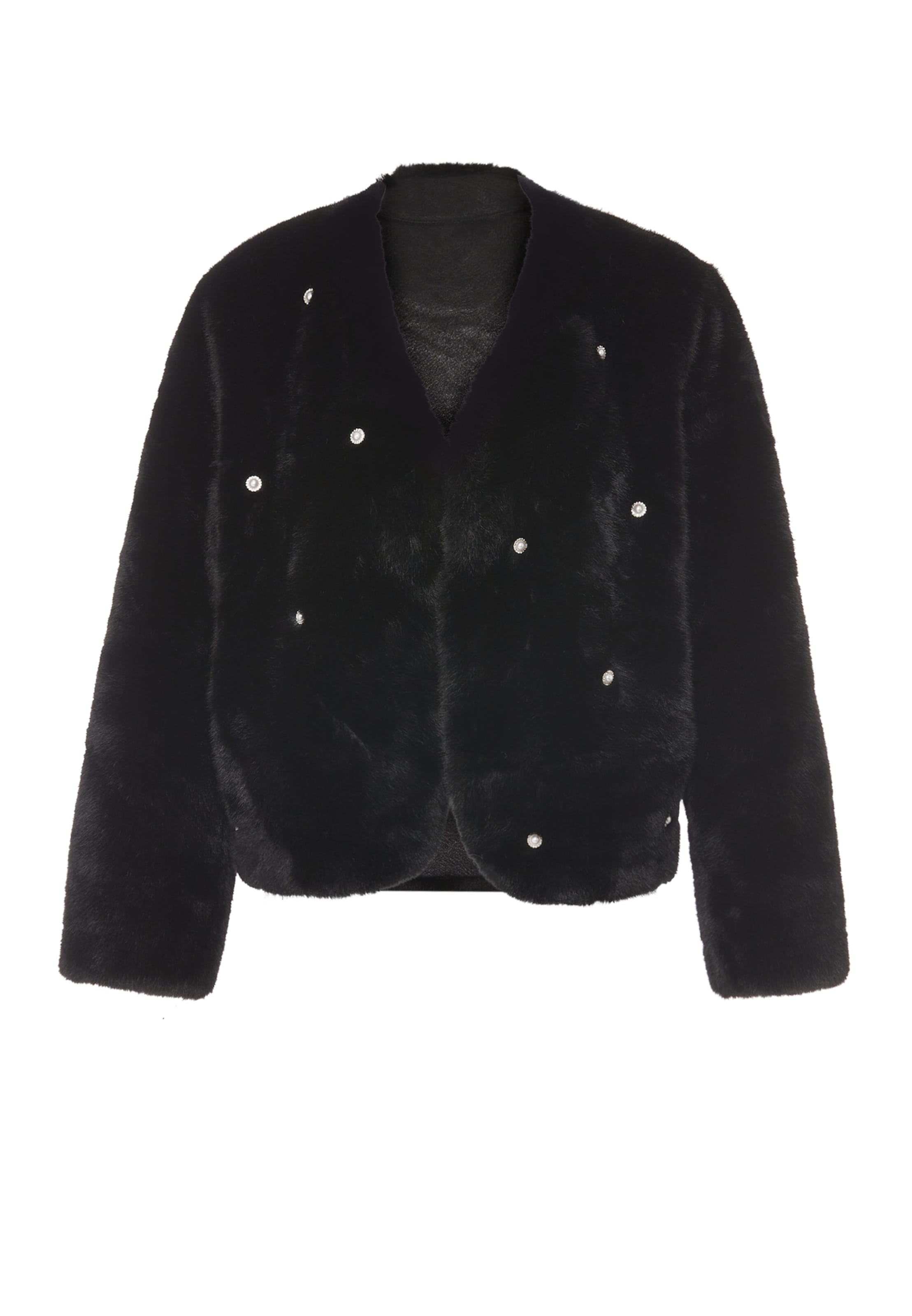 Cardigan caneva en noir : devant