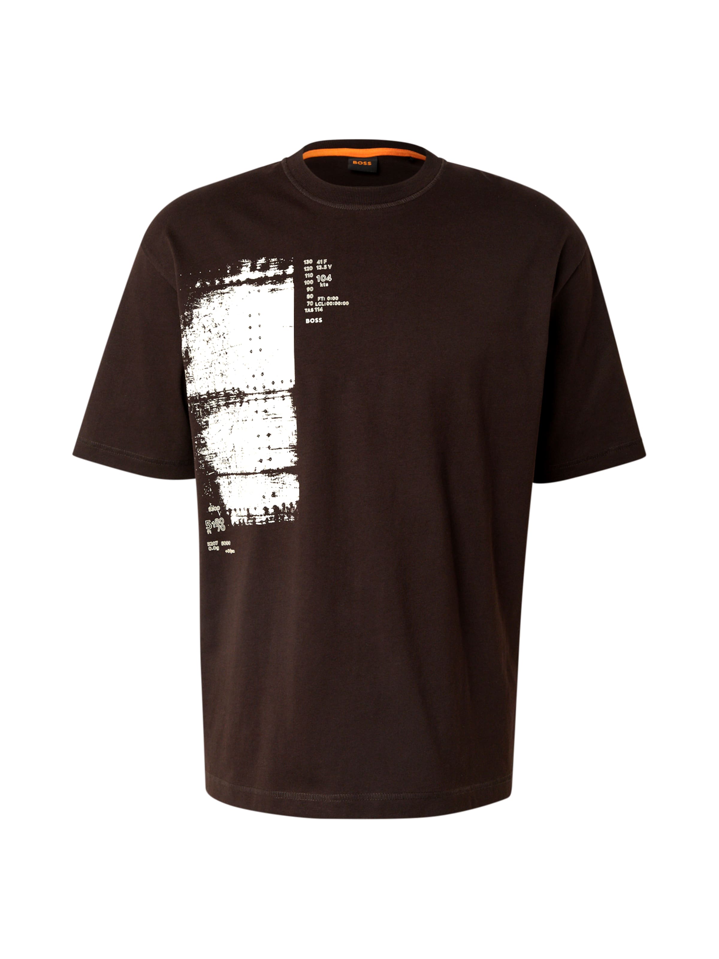 BOSS Тениска 'Te_Wagon' в кафяво: отпред