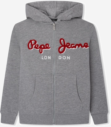 Pepe Jeans Zip-Up Hoodie in Grey: front