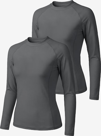 MEETWEE Sports swimsuit '2 Pack UV protection T-Shirt' in Grey: front