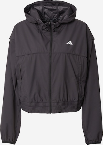 ADIDAS PERFORMANCE Athletic Jacket 'Hyperglam' in Black: front
