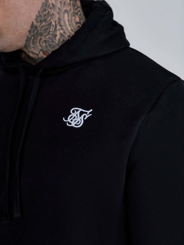 SikSilk Sweatshirt 'Essentials Hoodie' in Black: front