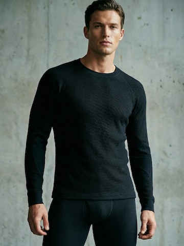 Tuta da jogging 'Men's Merino Wool Base Layer Set | Longsleeve + Long Johns' di ZUBEK in nero