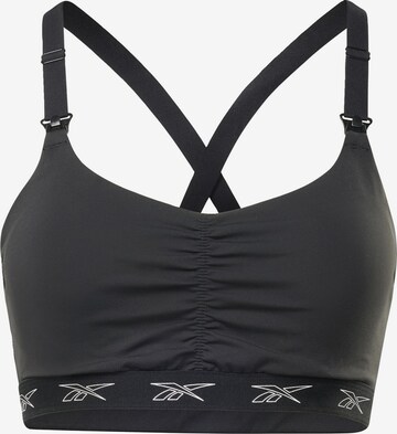 Reebok Bustier Sport bh in Zwart: voorkant