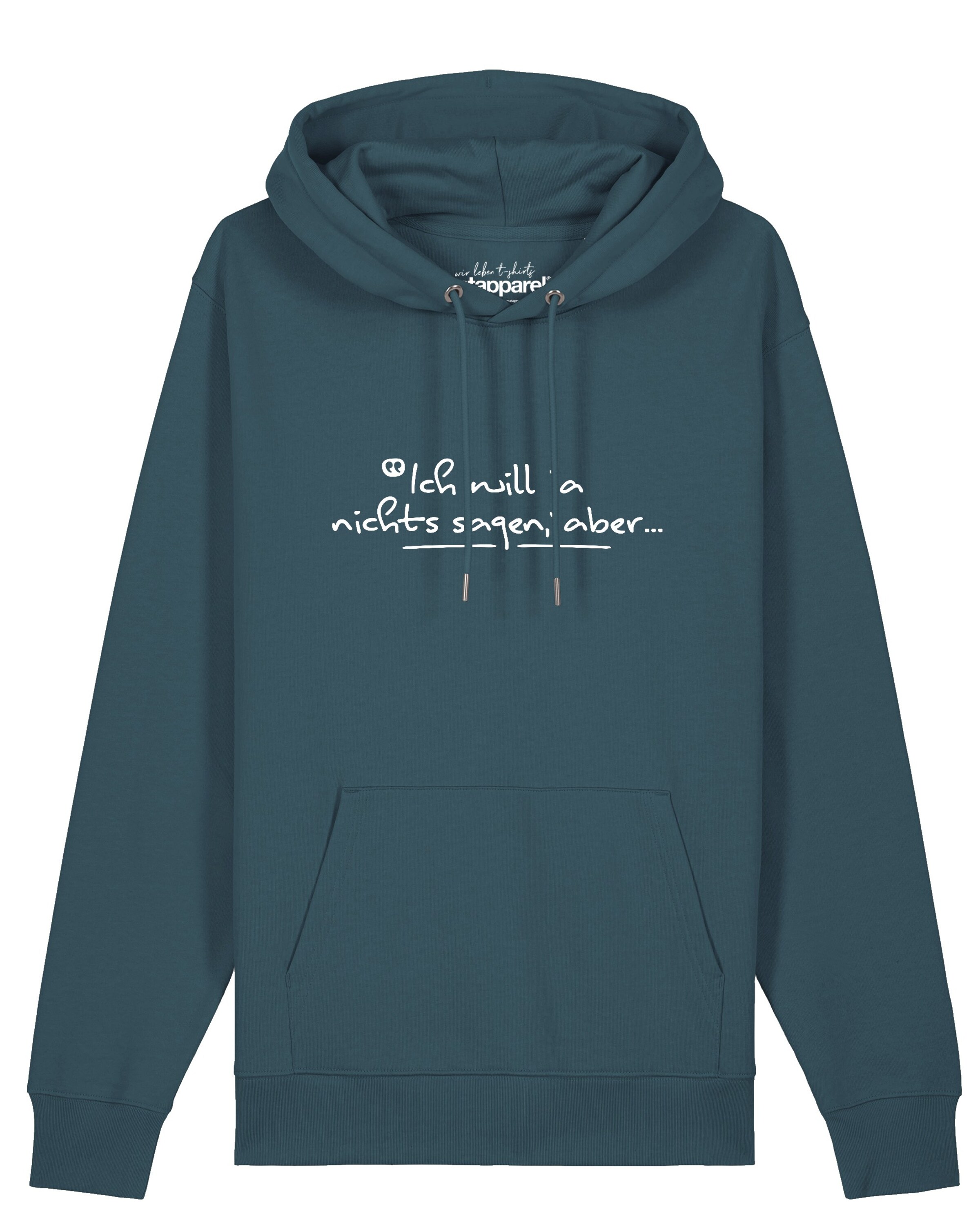 Sweat-shirt 'Ich will ja nichts sagen aber' Watapparel en bleu : devant