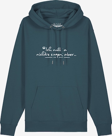 Sweat-shirt 'Ich will ja nichts sagen aber' Watapparel en bleu : devant