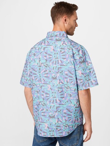 QUIKSILVER Comfort fit Athletic button up shirt 'LENORA' in Blue