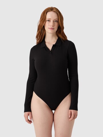 Shirtbody 'AYAA' Les Lunes en noir : devant