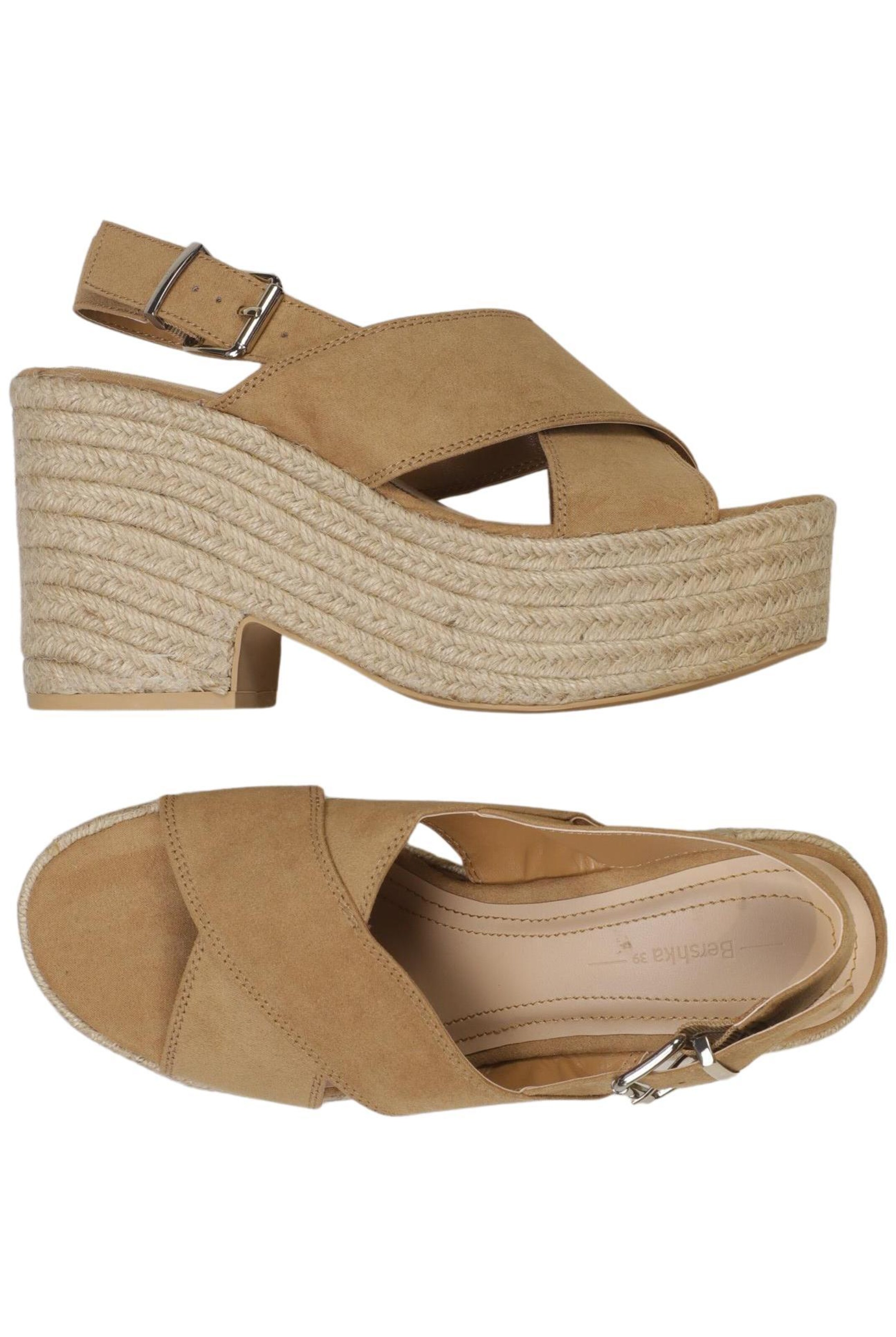 Bershka Sandals & High-Heeled Sandals in 39 in Beige: front