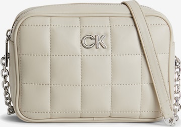 Calvin Klein Schoudertas in Beige: voorkant