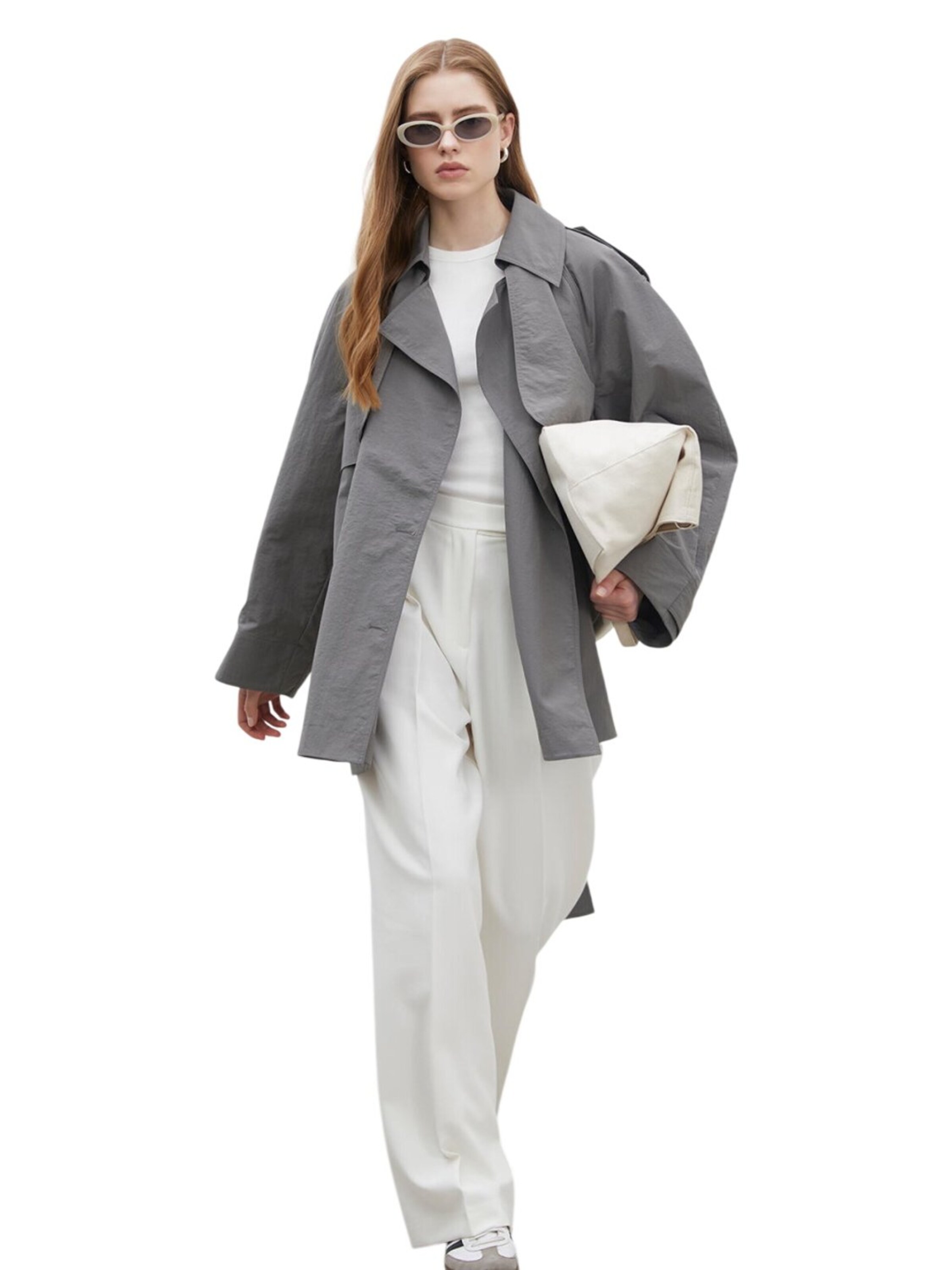 MANUKA Winter Jacket in Grey: front