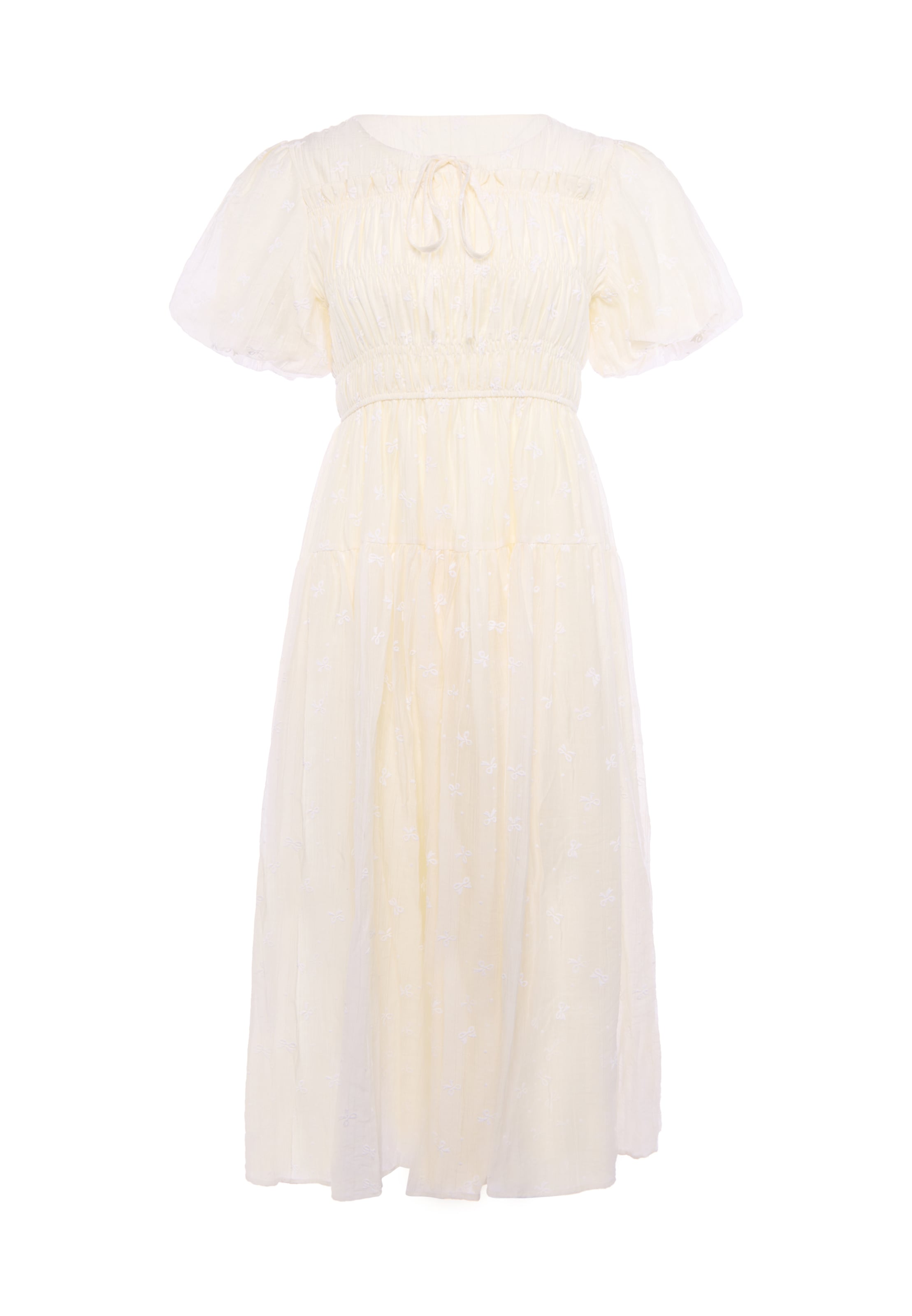 Usha - Vestido en beige: frente