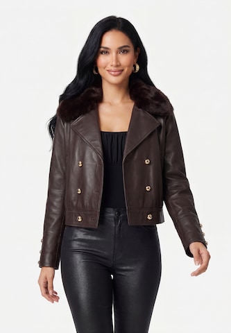 faina Between-season jacket in Brown: front
