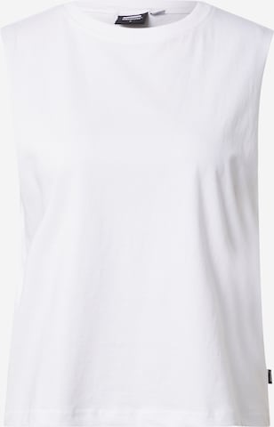 Dr. Denim Top 'Harley' in White: front