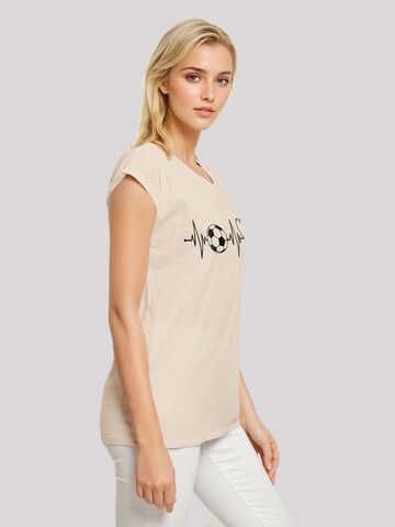 T-shirt 'Heartbeat Soccer' F4NT4STIC en beige