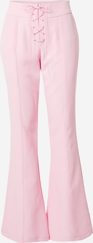 SOMETHINGNEW Flared Pants 'RUTH' in Pink: front